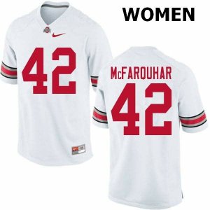NCAA Ohio State Buckeyes Women's #42 Lloyd McFarquhar White Nike Football College Jersey LIF8245IC